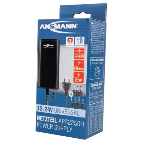 ANSMANN AG Universal-Netzteil APS 2250H max. 2,25 A/27 W bei 12 - 24 V DC^ Netzteile