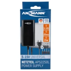 ANSMANN AG Universal-Netzteil APS 2250L max. 2,25 A/27 W bei 5 - 15 V DC^ Netzteile