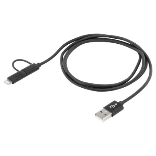 ANSMANN AG USB 2in1 Micro/Lightning Daten und Ladekabel 120 cm^ Lightning