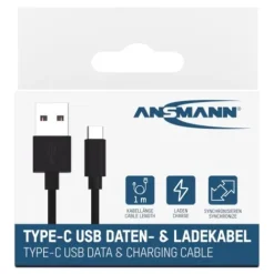 ANSMANN AG USB Typ-C Daten und Ladekabel 100 cm^ Typ C