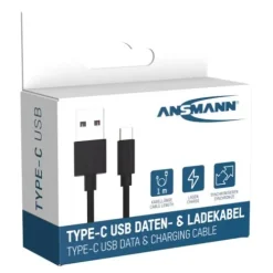 ANSMANN AG USB Typ-C Daten und Ladekabel 100 cm^ Typ C