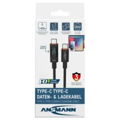 ANSMANN AG USB Typ-C Kabel, 120 cm, anthrazit^ Typ C