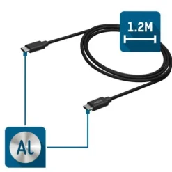 ANSMANN AG USB Typ-C zu Typ-C Daten und Ladekabel 120 cm^ Typ C