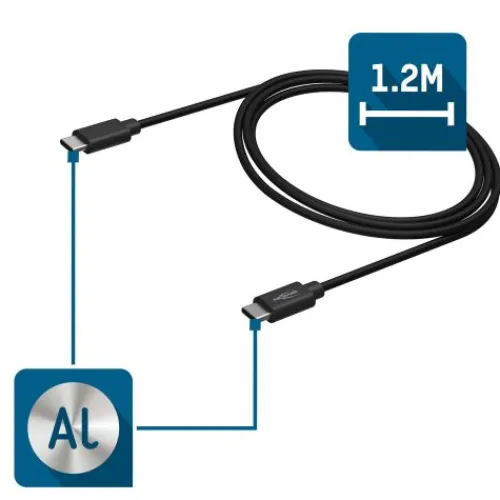 ANSMANN AG USB Typ-C zu Typ-C Daten und Ladekabel 120 cm^ Typ C