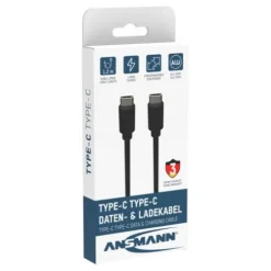 ANSMANN AG USB Typ-C zu Typ-C Daten und Ladekabel 120 cm^ Typ C