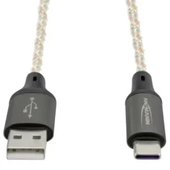 ANSMANN AG USB-A auf USB Typ-C Kabel mit LED-Beleuchtung, 100 cm^ Typ C