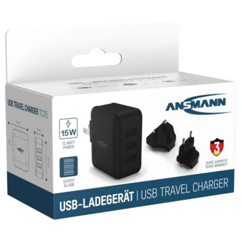 ANSMANN AG USB-Ladegerät Travel Charger TC315 / 3 A / 15 W / 3 Port^ Usb-ladegeräte
