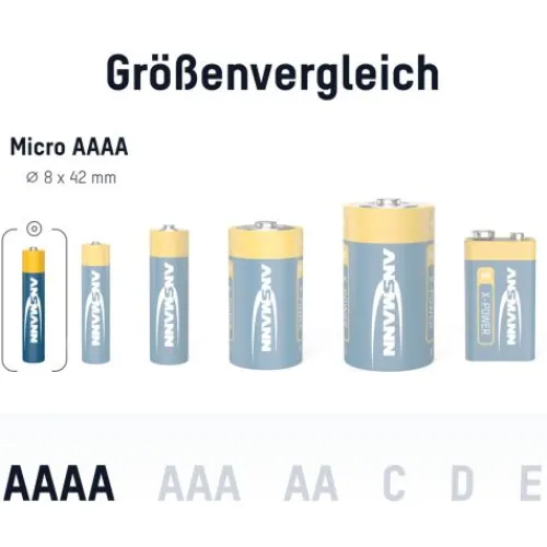 ANSMANN AG X-Power Alkaline Batterie Mini AAAA / LR8 2er Blister^ Batterien
