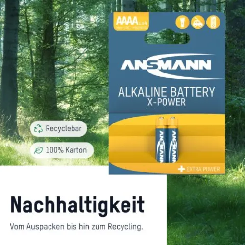 ANSMANN AG X-Power Alkaline Batterie Mini AAAA / LR8 2er Blister^ Batterien