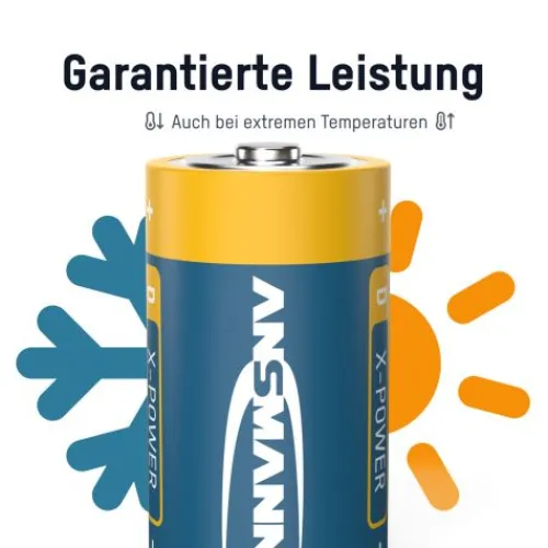 ANSMANN AG X-Power Alkaline Batterie Mono D / LR20 2er Papierblister^ Batterien