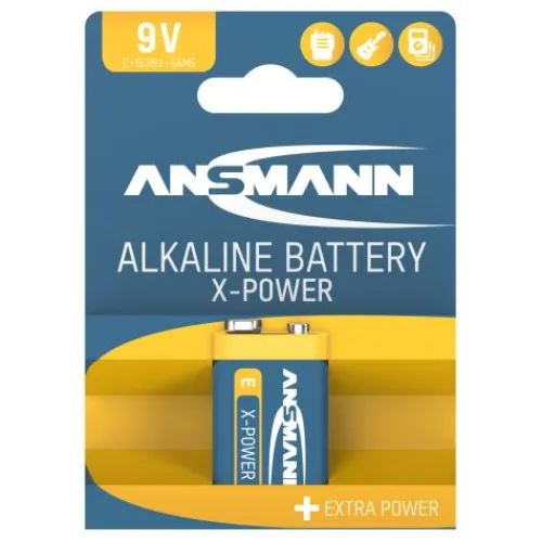 ANSMANN AG X-Power Alkaline Batterie Block E / 6LR61 1er Papierblister^ Batterien