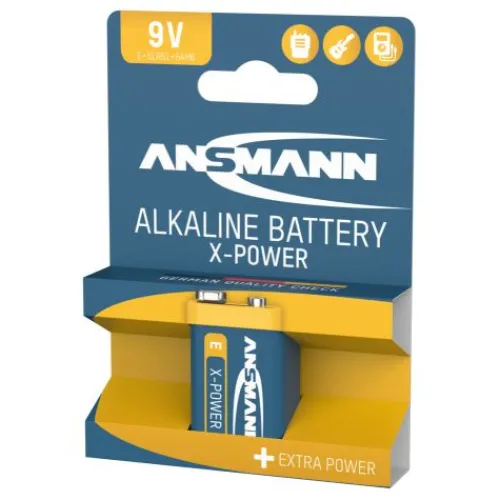 ANSMANN AG X-Power Alkaline Batterie Block E / 6LR61 1er Papierblister^ Batterien