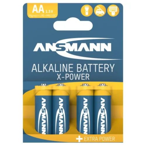 ANSMANN AG X-Power Alkaline Batterie Mignon AA / LR6 4er Papierblister^ Batterien
