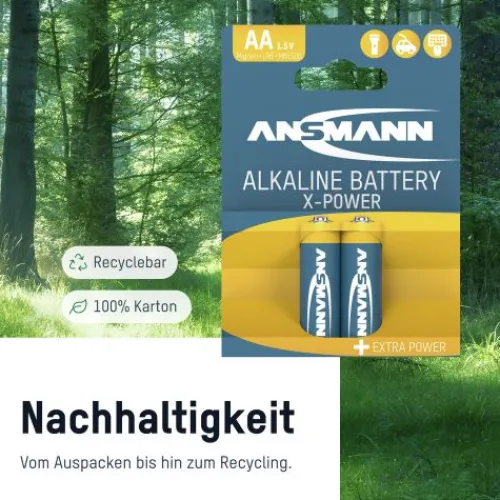 ANSMANN AG X-Power Alkaline Batterie Mignon AA / LR6 4er Papierblister^ Batterien